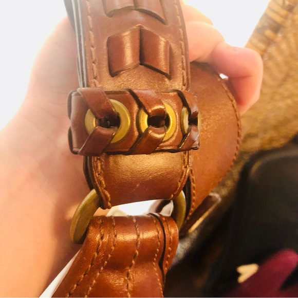 😍*RARE* COACH LARGE BLEEKER FELICIA COGNAC LEATHER HOBO! 😍 - Picture 12 of 16